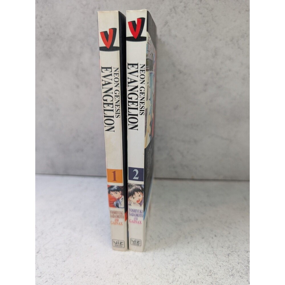 Neon Genesis Evangelion Manga Vol 1 & 2 English Viz Media Yoshiyuki Sadamoto